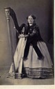 Margaret (Haswell) Bradley with her harp
